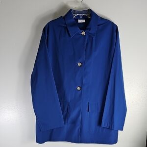 Harris Wharf London Blue Hooded Safari Jacket for Women